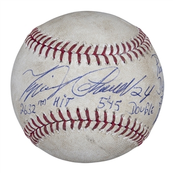 2017 Miguel Cabrera Tigers Game Used, Signed & Inscribed OML Manfred Baseball Used For Career Hit #2632/Double #545 Passing Jeter On All-Time List (MLB Authenticated)